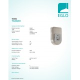 EGLO 94662 | Eglo dugalj kiegészítő USB csatlakozó matt nikkel