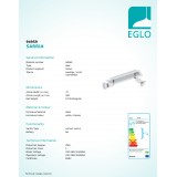 EGLO 94959 | Sarria Eglo spot lámpa elforgatható alkatrészek 2x GU10 690lm 3000K fehér, króm