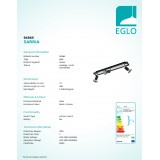 EGLO 94965 | Sarria Eglo spot lámpa elforgatható alkatrészek 3x GU10 1035lm 3000K fekete, króm
