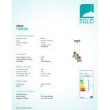 EGLO 95526 | Tarega Eglo függeszték lámpa 3x E27 szürke, barna