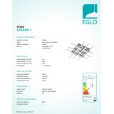 EGLO 95569 | Lasana-2 Eglo mennyezeti lámpa 1x LED 3780lm 3000K króm, fehér