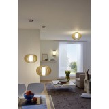 EGLO 95602 | Stellato Eglo fali lámpa 1x E27 juhar, fehér, matt nikkel