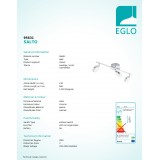 EGLO 95631 | Salto Eglo spot lámpa elforgatható alkatrészek 3x LED 1920lm 3000K króm, szatén, fehér