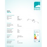 EGLO 95632 | Salto Eglo spot lámpa elforgatható alkatrészek 4x LED 2560lm 3000K króm, szatén, fehér
