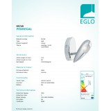 EGLO 95749 | Pedregal Eglo spot lámpa elforgatható alkatrészek 1x LED 340lm 3000K króm