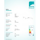 EGLO 95754 | Pedregal Eglo spot lámpa elforgatható alkatrészek 6x LED 2040lm 3000K króm