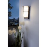 EGLO 96017 | Breganzo Eglo fali lámpa mozgásérzékelő 2x LED 360lm 3000K IP44 ezüst, fehér