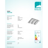EGLO 96094 | Pertini Eglo mennyezeti lámpa 3x LED 1500lm 3000K króm, áttetsző