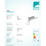 EGLO 96178 | Cardillio-1 Eglo spot lámpa elforgatható alkatrészek 1x LED 400lm + 1x LED 240lm 3000K króm, szatén, fehér