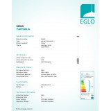EGLO 96343 | Farsala Eglo függeszték lámpa 1x G9 360lm 3000K matt nikkel, füst, granille