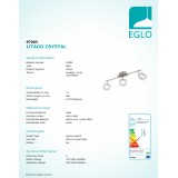 EGLO 97003 | Litago-Crystal Eglo spot lámpa elforgatható alkatrészek 3x LED 1050lm 3000K matt nikkel, fehér