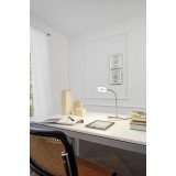 EGLO 97017 | Litago Eglo asztali lámpa 37cm érintőkapcsoló flexibilis 1x LED 350lm 3000K matt nikkel, fehér