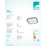 EGLO 97042 | Regasol Eglo mennyezeti lámpa impulzus kapcsoló szabályozható fényerő, állítható színhőmérséklet 1x LED 1600lm 2700 - 4000 - 5000K fehér, fekete