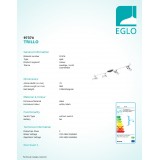 EGLO 97374 | Trillo Eglo spot lámpa elforgatható alkatrészek 4x GU10 1600lm 3000K fehér, fekete