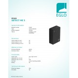 EGLO 97419 | Eglo fényérzékelő szenzor - alkonykapcsoló kiegészítő téglatest IP44 fekete