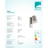 EGLO 97484 | EGLO-Connect-Caldiero Eglo fali okos világítás szabályozható fényerő 1x E27 806lm 3000K IP44 króm, fehér