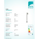EGLO 97485 | EGLO-Connect-Caldiero Eglo álló okos világítás 96,5cm szabályozható fényerő 1x E27 806lm 3000K IP44 króm, fehér