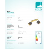 EGLO 97537 | Valbiano Eglo spot lámpa elforgatható alkatrészek 2x E14 sárgaréz, matt nikkel, kapucsínó