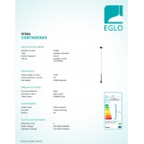 EGLO 97604 | Cortaderas Eglo függeszték lámpa 1x GU10 400lm 3000K fekete, arany