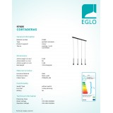 EGLO 97605 | Cortaderas Eglo függeszték lámpa 4x GU10 1600lm 3000K fekete, arany