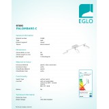 EGLO 97693 | EGLO-Connect-Palombare Eglo spot okos világítás szabályozható fényerő, állítható színhőmérséklet, színváltós, elforgatható alkatrészek, távirányítható 3x LED 1800lm 2700 <-> 6500K fehér