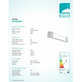 EGLO 97718 | Siderno Eglo tükörmegvilágító lámpa 1x LED 900lm 4000K IP44 króm, szatén