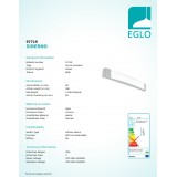 EGLO 97719 | Siderno Eglo tükörmegvilágító lámpa 1x LED 1700lm 4000K IP44 króm, szatén