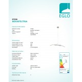 EGLO 97938 | Novafeltria Eglo függeszték lámpa 1x LED 1600lm 3000K matt nikkel, fehér