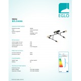 EGLO 98034 | Belsiana Eglo mennyezeti lámpa elforgatható alkatrészek 6x E27 fekete