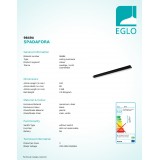 EGLO 98494 | Spadafora Eglo mennyezeti lámpa szabályozható fényerő 1x LED 2500lm 3000K fekete, fehér, átlátszó