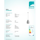 EGLO 98614 | Alobrase Eglo függeszték lámpa 1x E27 króm, áttetsző fekete