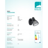 EGLO 98621 | Carovigno Eglo spot lámpa elforgatható alkatrészek 1x E14 fekete