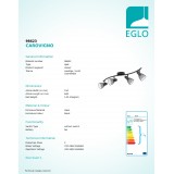 EGLO 98623 | Carovigno Eglo spot lámpa elforgatható alkatrészek 4x E14 fekete