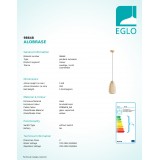 EGLO 98648 | Alobrase Eglo függeszték lámpa 1x E27 súrolt arany, borostyán