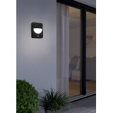 EGLO 98705 | Salvanesco Eglo fali lámpa mozgásérzékelő 1x LED IP44 fekete, fehér