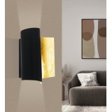 EGLO 98759 | Elizondo_FaLicetto Eglo fali lámpa 1x E27 fekete, arany