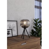 EGLO 99374 | Mantunalle Eglo asztali lámpa 40cm vezeték kapcsoló 1x E27 fekete, füst
