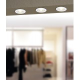 EGLO 99671 | EGLO-Connect-Z-Saliceto Eglo beépíthető okos világítás kerek hangvezérlés, szabályozható fényerő, állítható színhőmérséklet, színváltós, távirányítható, billenthető Ø88mm 1x LED 400lm 2700 <-> 6500K fehér