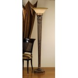 ELSTEAD FE-OPERA-TCH | Opera-EL Elstead álló lámpa 189cm kapcsoló 1x E27 bronzbarna, antikolt arany, borostyán