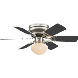 GLOBO 0307W | Ugo Globo mennyezeti ventilátoros lámpa húzókapcsoló 1x E27 matt nikkel, grafit, fehér