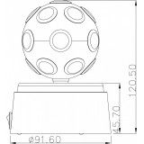 GLOBO 28017 | Disco Globo asztali lámpa 12cm kapcsoló 1x LED fekete, többszínű