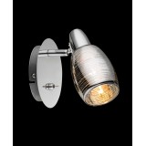 GLOBO 54986-1 | Carson Globo spot lámpa kapcsoló elforgatható alkatrészek 1x E14 króm, átlátszó