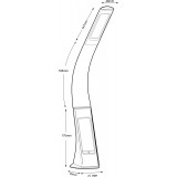 GLOBO 58333 | Sophieg Globo asztali lámpa 50,5cm fényerőszabályzós érintőkapcsoló szabályozható fényerő, állítható színhőmérséklet, flexibilis, USB csatlakozó 1x LED 300lm 3000 - 4500 - 5800K króm, fehér