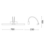 IDEAL LUX 007021 | Bow-IL Ideal Lux tükörmegvilágító lámpa - BOW AP D76 CROMO - kapcsoló 1x LED 450lm 3000K króm, fehér