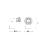 IDEAL LUX 009377 | Alfa Ideal Lux spot lámpa - ALFA AP1 NICKEL - elforgatható alkatrészek 1x GU10 400lm 3000K nikkel