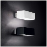 IDEAL LUX 009513 | Box-IL Ideal Lux fali lámpa - BOX AP2 NERO - 2x G9 600lm 3000K fekete, fehér, savmart