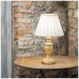 IDEAL LUX 012889 | Firenze-IL Ideal Lux asztali lámpa - FIRENZE TL1 BIANCO ANTICO - 35cm kapcsoló 1x E14 arany, antikolt fehér