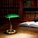 IDEAL LUX 013657 | Lawyer Ideal Lux asztali lámpa - LAWYER TL1 OTTONE - 38cm kapcsoló 1x E27 arany, zöld