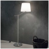 IDEAL LUX 014609 | Regol Ideal Lux álló lámpa - REGOL PT1 BIANCO - 163cm kapcsoló billenthető 1x E27 szatén nikkel, fehér