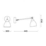 IDEAL LUX 027852 | Newton-IL Ideal Lux falikar lámpa - NEWTON AP1 NERO - elforgatható alkatrészek 1x E27 fekete, fehér